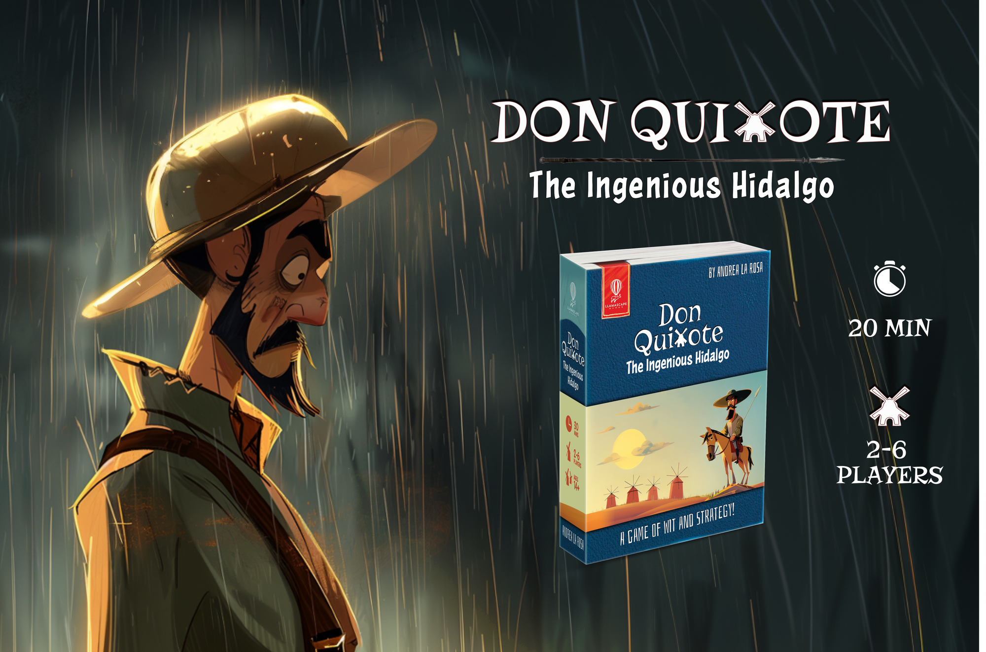 Don Quixote box render;